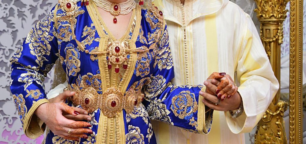Caftan Marocain porté pendant un mariage